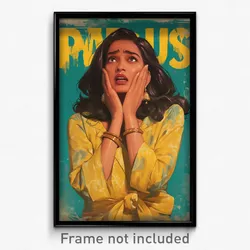 Bollywood Movie Poster - Girl Feeling Astonished, Second Hand Shirt (Art Print)