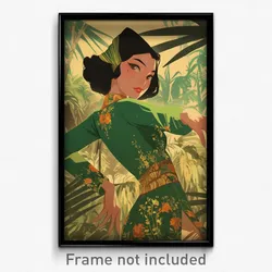 Indonesian Movie Poster - Woman Feeling Homesickness, Fabulous Green Leotard