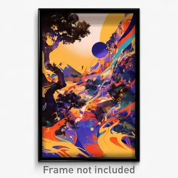 Art Poster - Conventional County (Psychedelic Trippy Weird 11x17 Print)