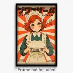 Hebrew Movie Poster - Woman Feeling Overwhelmed, Large Frilled Apron (Art Print)