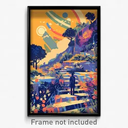 Greek Movie Poster - Rubbery Hideaway (Greece Psychedelic Art Retro Film Print)