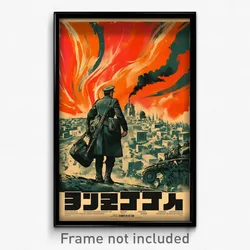 Hebrew Movie Poster - Active American Town (Israel Retro Film Art Print)