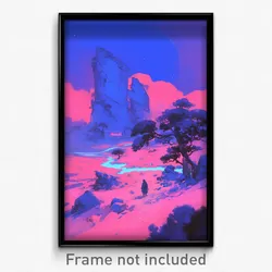 Art Poster - Pink Shire (Psychedelic Trippy Weird 11x17 Print)