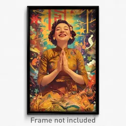 Vietnamese Movie Poster - Woman Feeling Hospitable, International Brown Sleeves