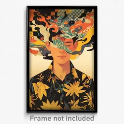 Indonesian Movie Poster - Boy Feeling Contentment, Zesty Two Tone Shirt (Print)