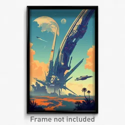 Movie Art Poster - Famous Redoubt (Psychedelic Trippy Retro Cartoon Film Print)