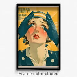 German Movie Poster - Woman Feeling Empathy, Zany Sweatband (Germany Art Print)