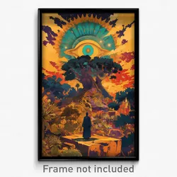 French Movie Poster - Busy Outcropping (France Psychedelic Art Retro Film Print)