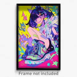 Anime Art Poster - Girl Feeling Enthusiasm Wearing Well Worn Metal Boots (Print)