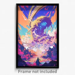 Movie Art Poster - Blissful River (Psychedelic Trippy Retro Cartoon Film Print)