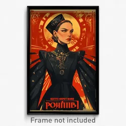 Russian Movie Poster - Woman Feeling Alienation, Prestigious Black Headwear