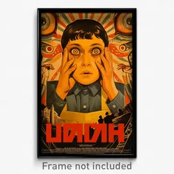 Russian Movie Poster - Boy Feeling Alarm, Acrobatic Yellow Apron (Art Print)