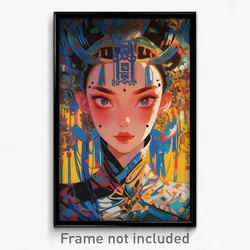 Vietnamese Movie Poster - Girl Feeling Angry, Exotic Black Headwear (Art Print)