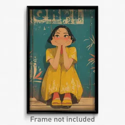 Indonesian Movie Poster - Girl Feeling Suspense, Amazing Yellow Footwear (Print)