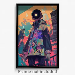 Movie Art Poster - Boy Feeling Vigilance, Urban Taut Clothes (Retro Film Print)