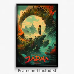 Icelandic Movie Poster - Circular Badland (Iceland Retro Film Art Print)