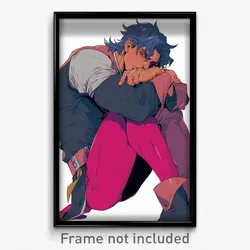 Anime Art Poster - Man Feeling Miserable Wearing Bright Pink Legwear (Print)