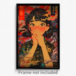 Vietnamese Movie Poster - Girl Feeling Puzzled, Velvety Green Neckwear (Print)