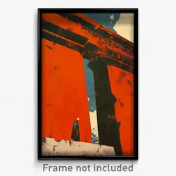 Icelandic Movie Poster - Rundown German City (Iceland Retro Film Art Print)