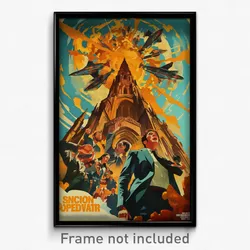 Spanish Movie Poster - Squiggly Chapel (Spain Psychedelic Art Retro Film Print)