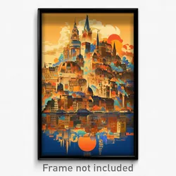 French Movie Poster - Large German City (France Retro Film Art Print)