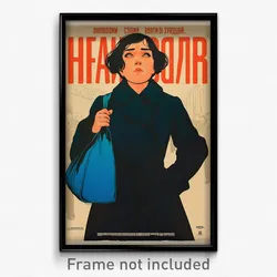 Russian Movie Poster - Girl Feeling Discombobulated, Grandiose Blue Bag (Print)