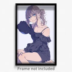 Anime Art Poster - Girl Feeling Elation Wearing Thoughtful Jumpsuit (Print)