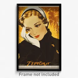 French Movie Poster - Woman Feeling Resignation, Acrobatic Bear Costume (Print)