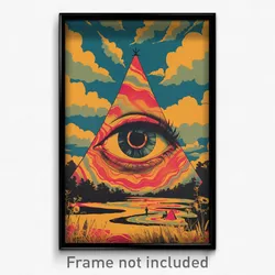 German Movie Poster - Wavy Tent (Germany Psychedelic Art Retro Film Print)