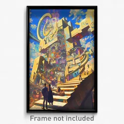Movie Art Poster - Crowded Chateau (Psychedelic Trippy Retro Cartoon Film Print)