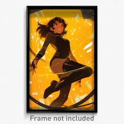 Movie Art Poster - Woman Feeling Joy, Precious Brown Leotard (Retro Film Print)