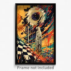Art Poster - Damaged Prairie (Psychedelic Trippy Weird 11x17 Print)