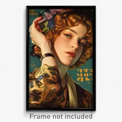 Hebrew Movie Poster - Woman Feeling Self Conscious, Quizzical Patterned Clothing
