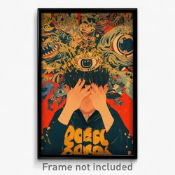 Thai Movie Poster - Boy Feeling Apprehension, Cheery Back Print (Art Print)
