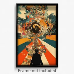 French Movie Poster - Neglected Prison (France Psychedelic Art Retro Film Print)
