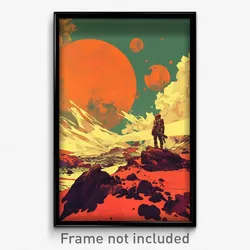 Art Poster - Warm Expanse (Psychedelic Trippy Weird 11x17 Print)