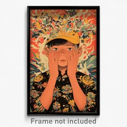 Indonesian Movie Poster - Boy Feeling Ennui, Husky Tulip Hat (Art Print)