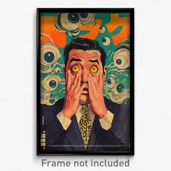 Chinese Movie Poster - Man Feeling Astonished, Realistic Collared Cape (Print)