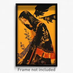 Greek Movie Poster - Girl Feeling Resignation, Angelic Shared Scarf (Art Print)