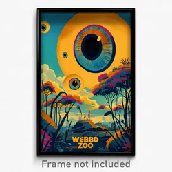 French Movie Poster - Webbed Zoo (France Psychedelic Art Retro Film Print)