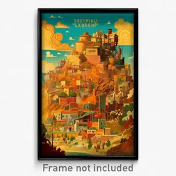Greek Movie Poster - Elderly Brewery (Greece Psychedelic Art Retro Film Print)
