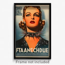 French Movie Poster - Woman Feeling Insecurity, Glaring Spiked Collar (Print)