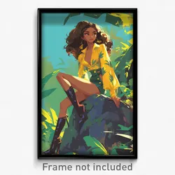 Art Poster - Woman Feeling Tolerance Wearing Wonderful Highleg (Art Print)