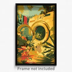 French Movie Poster - Magnificent Washing Machine (France Retro Film Art Print)