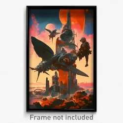 Movie Art Poster - Flying Hermitage (Psychedelic Retro Weird Film Print)
