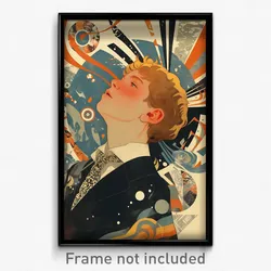French Movie Poster - Boy Feeling Positive, Rosy Grey Neckerchief (Art Print)
