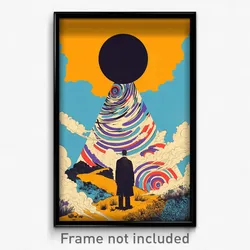 Greek Movie Poster - Miniature Lair (Greece Psychedelic Art Retro Film Print)