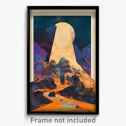 Icelandic Movie Poster - Triangular Arch (Iceland Retro Film Art Print)