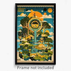 Brazilian Movie Poster - Watery Observatory (Brazil Retro Film Art Print)