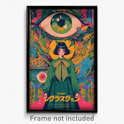 Indonesian Movie Poster - Woman Feeling Flakey, Tattered Green Bowtie (Print)